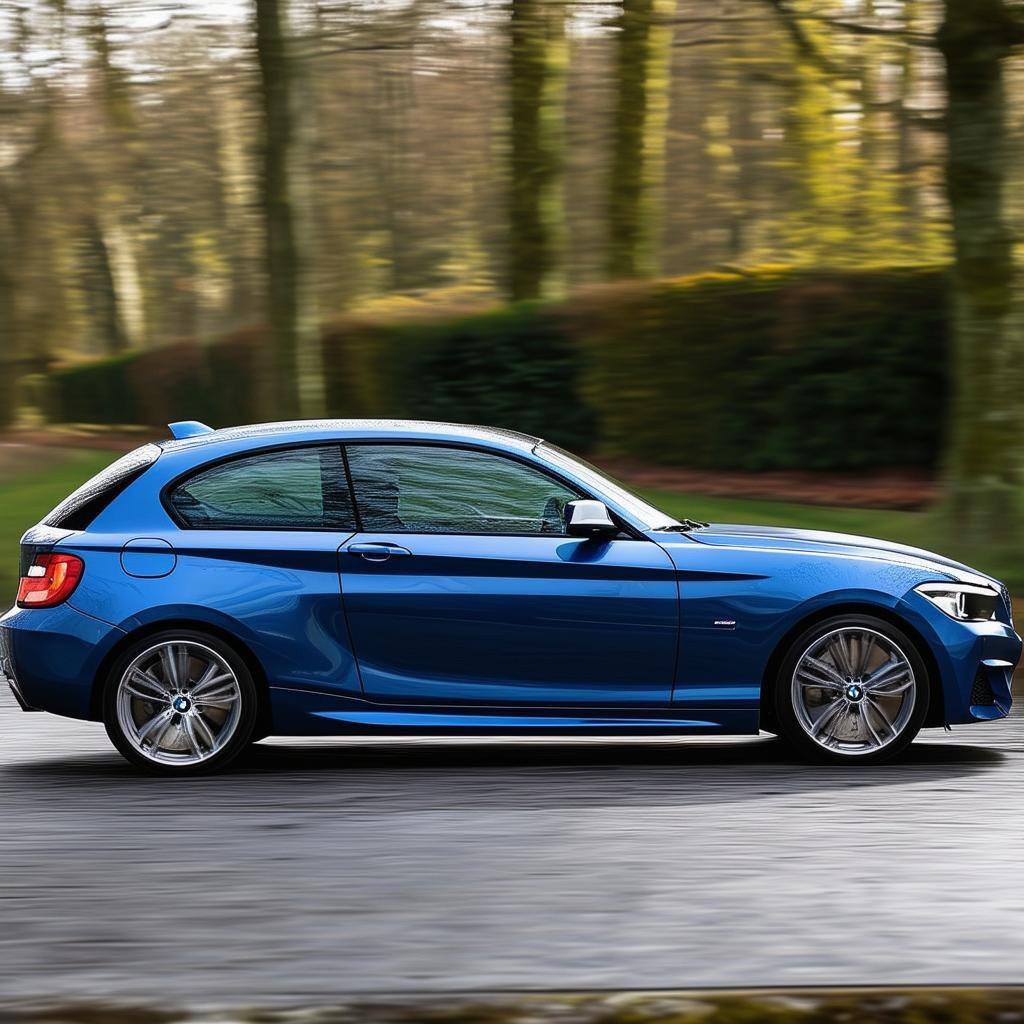 BMW 120d M Sport UK side view