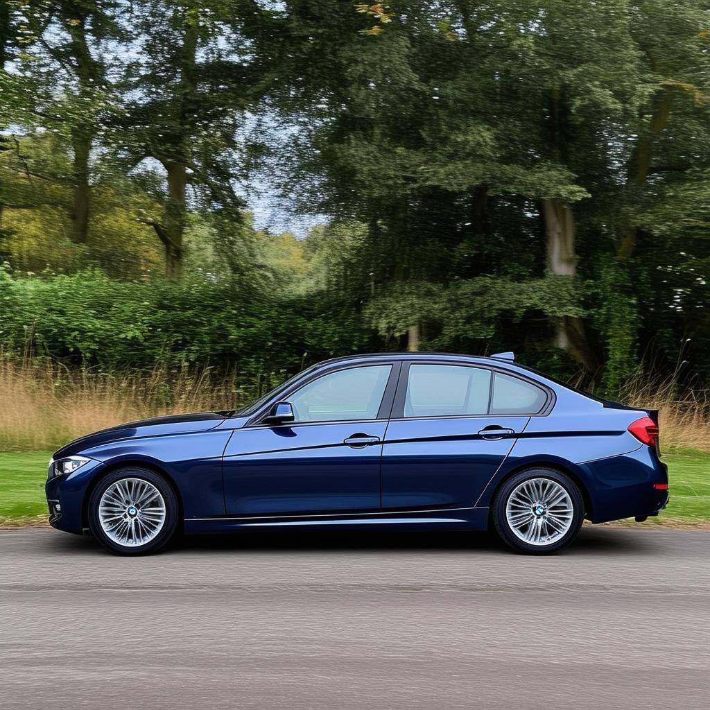 BMW 3 Series 320i UK side view