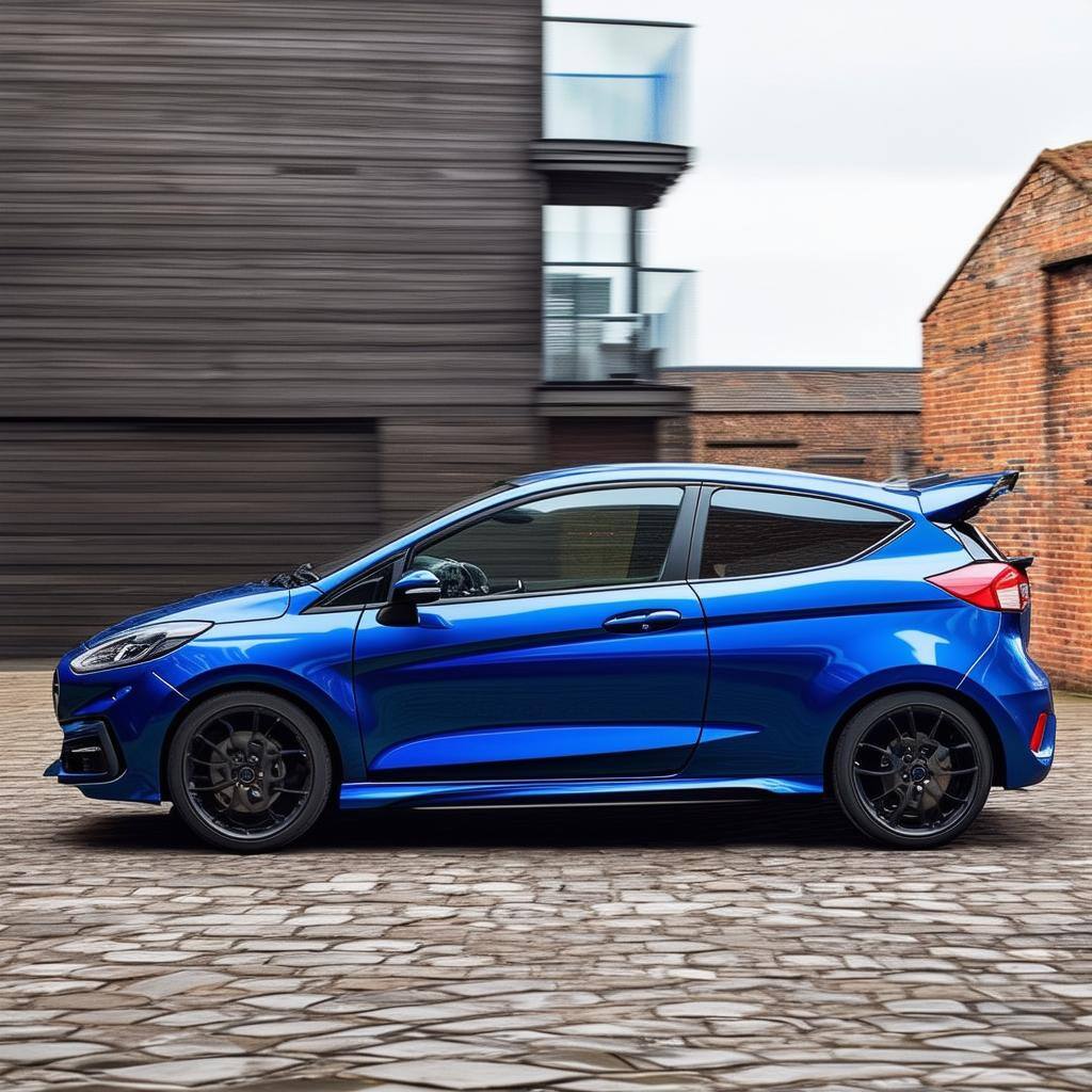 Fiesta ST line uk side view