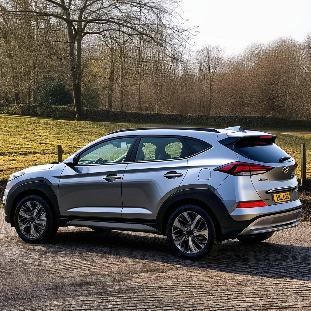 Hyundai tucson uk side view