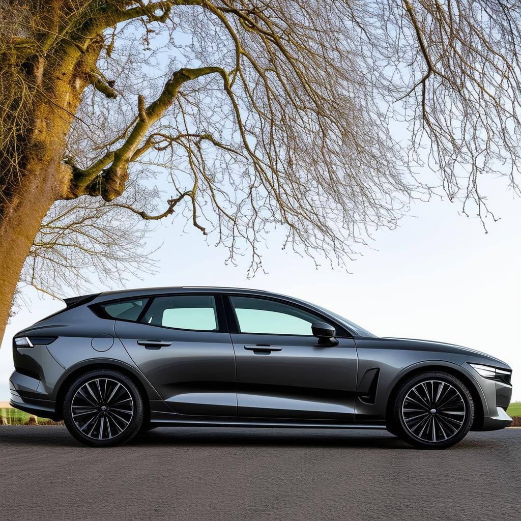 Polestar 2 uk side view