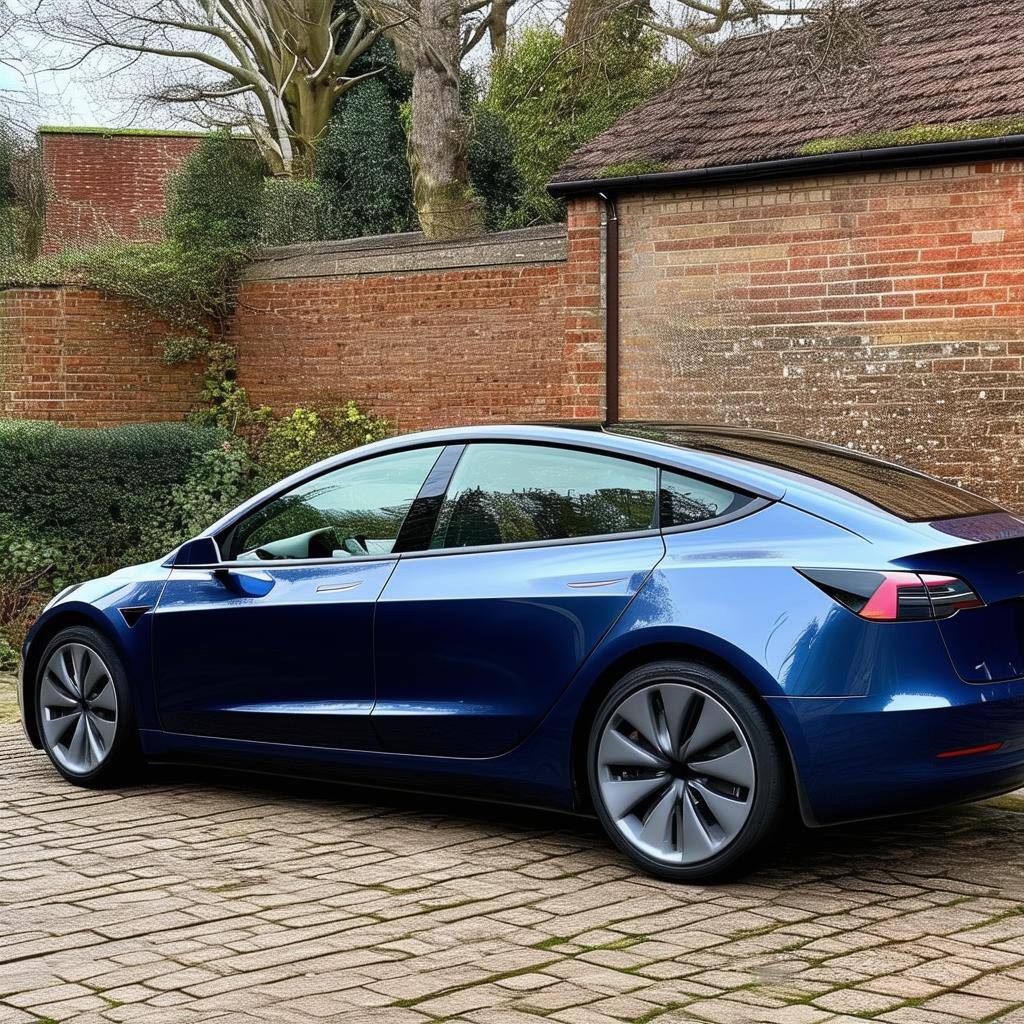 Tesla Model 3 UK side photo